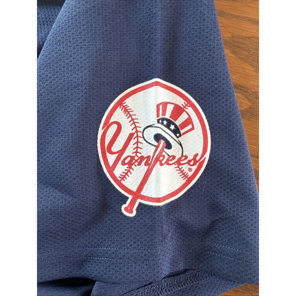 NEW Yankees Baseball Jersey Blue Majestic Size Large MLB - Picture 6 of 8